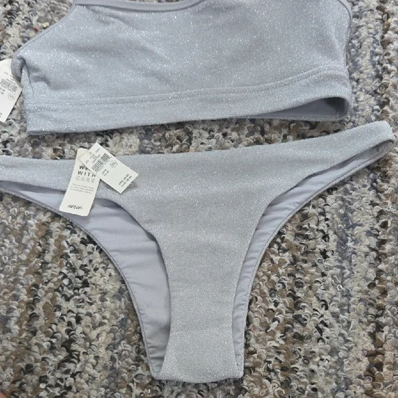 Aerie Gray Minimalist Bikini Swimwear - Picture 4 of 4
